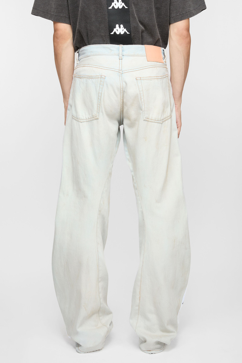 Loose fit jeans - 2006M Acne Studios x Kappa - Light blue/white 5