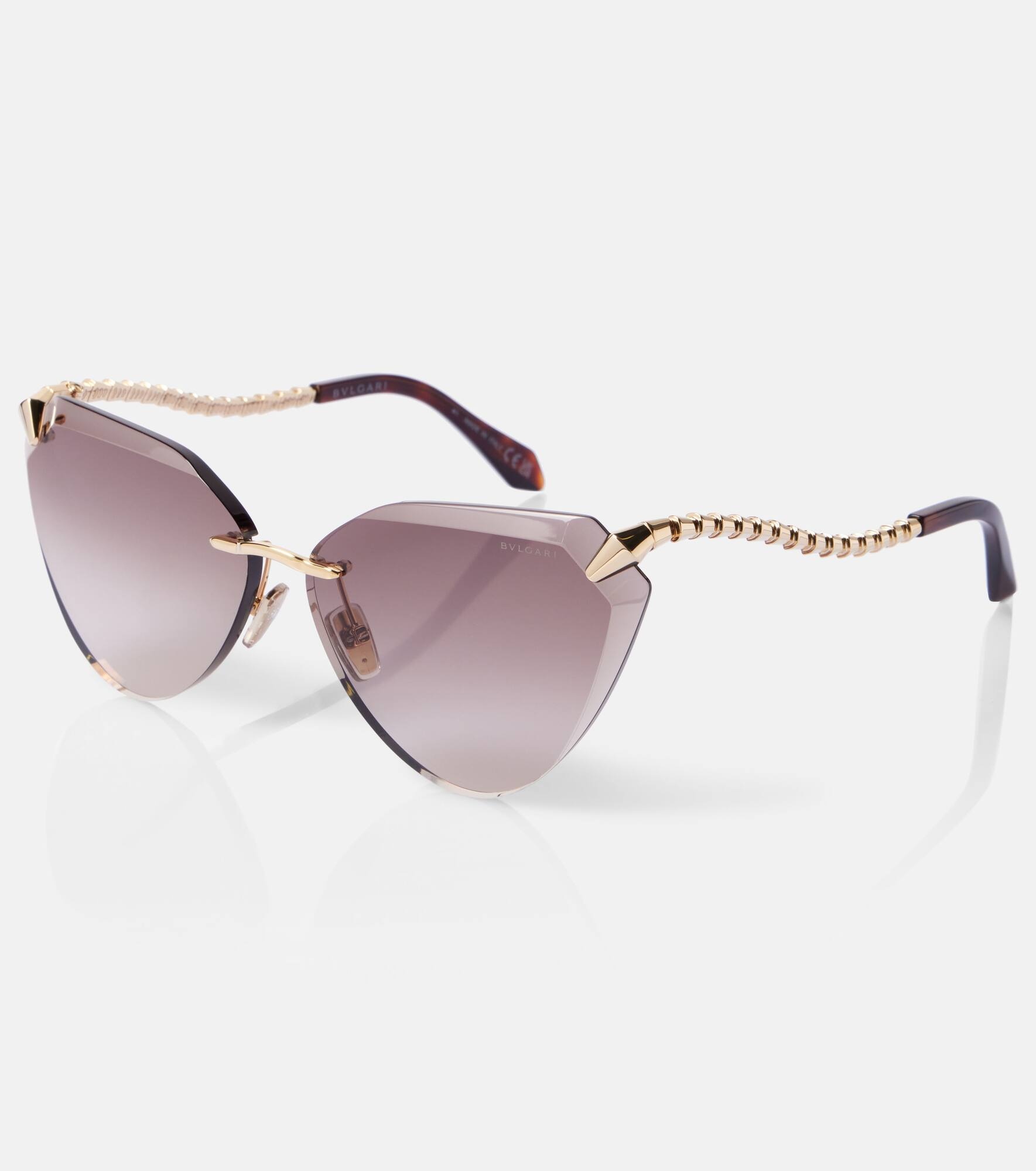 Serpenti Viper rimless cat-eye sunglasses - 4
