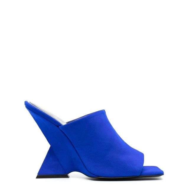 Blue Cheope mules with sculpted heel - 1