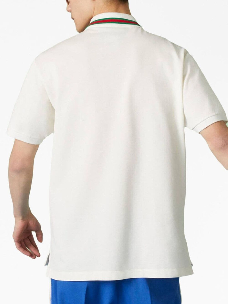 logo-embroidered piqué polo shirt 4