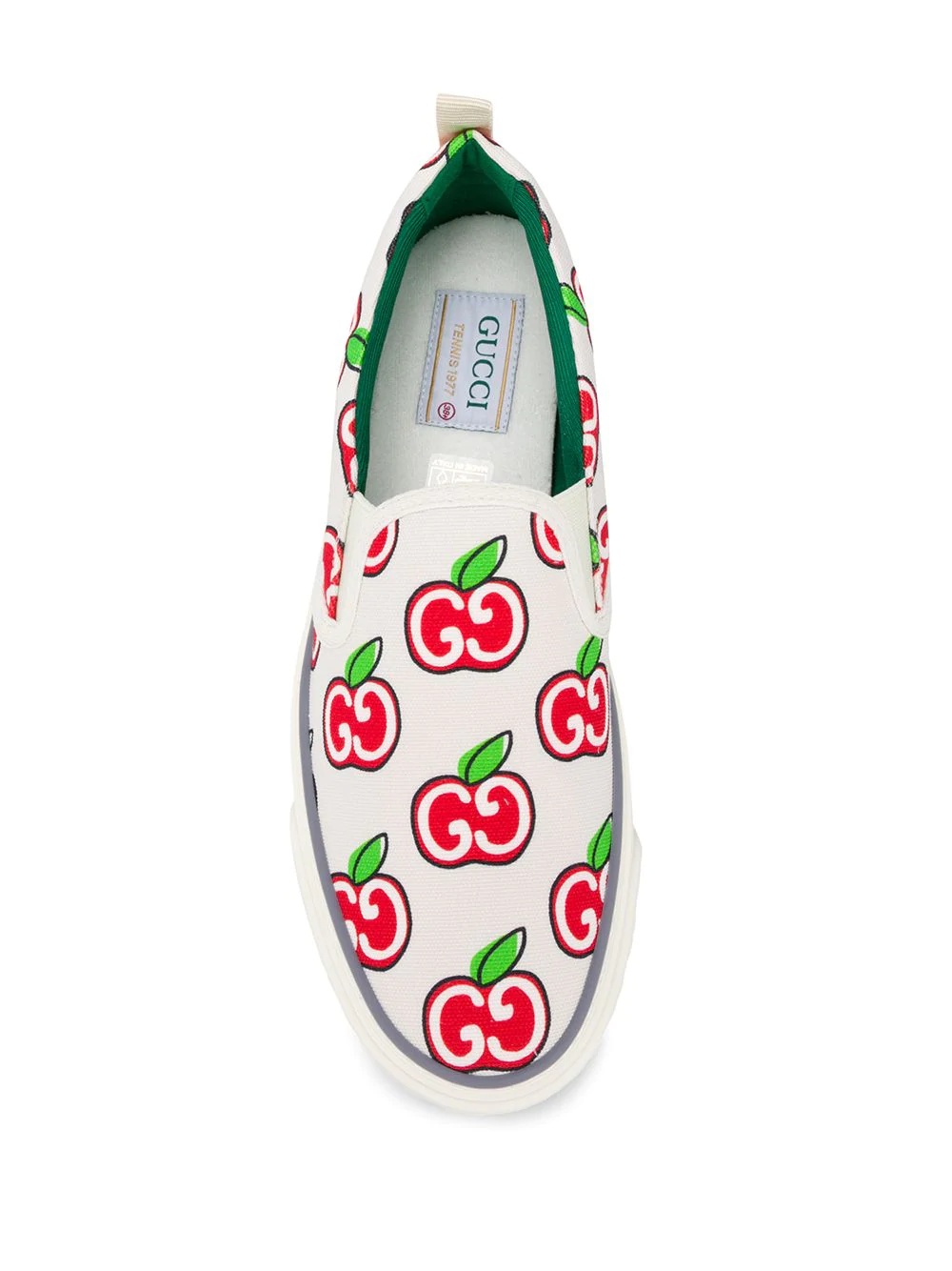 GG apple print slip-on sneakers - 4