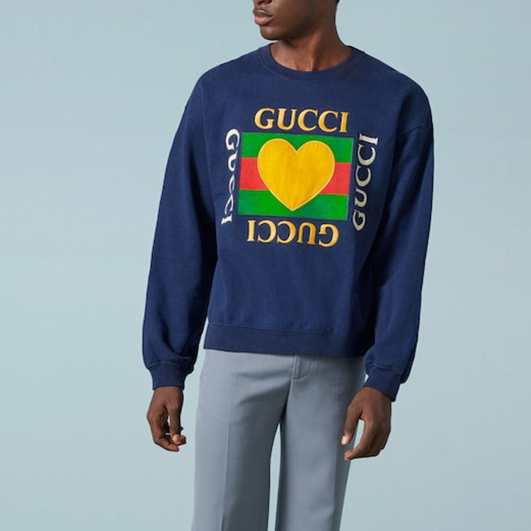Gucci Cotton Jersey Sweatshirt 'Blue' 715919-XJFRY-4030 - 4