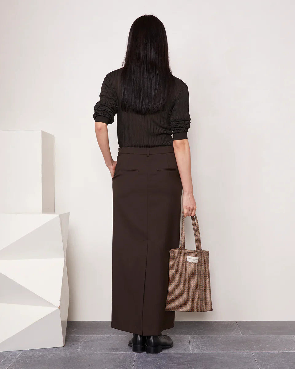 Jana Ribbed Polo Dark Coffee - 3