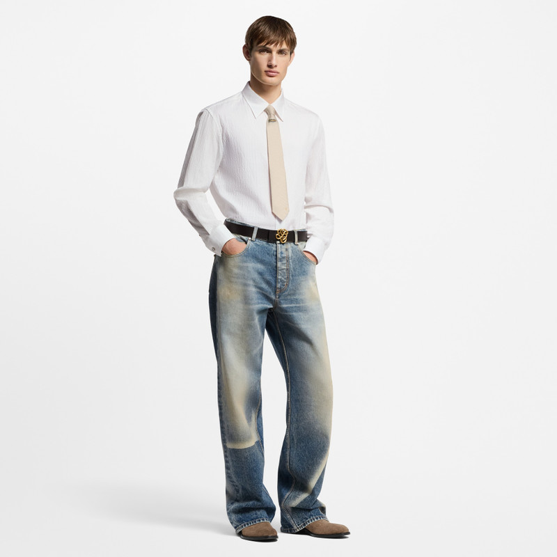 Louis Vuitton Monogram Jacquard Long-Sleeved Cotton Shirt outlook