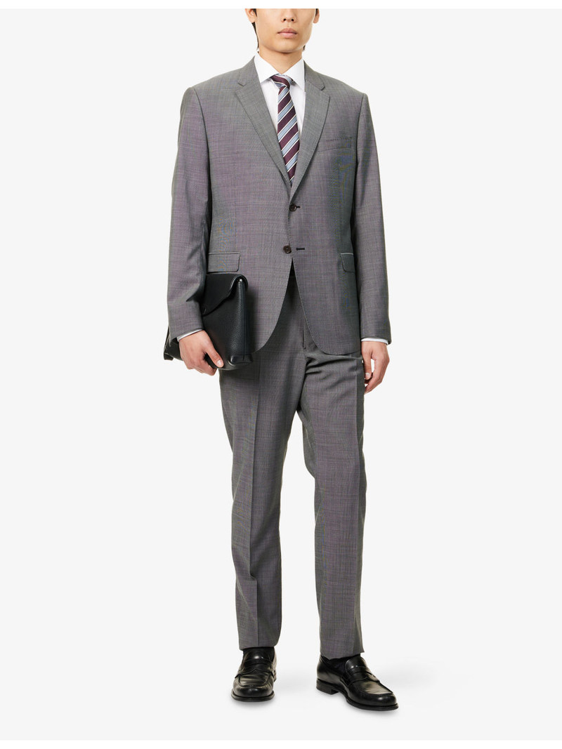 EMPORIO ARMANI M Line Sharkskin Single-Breasted Wool Suit outlook