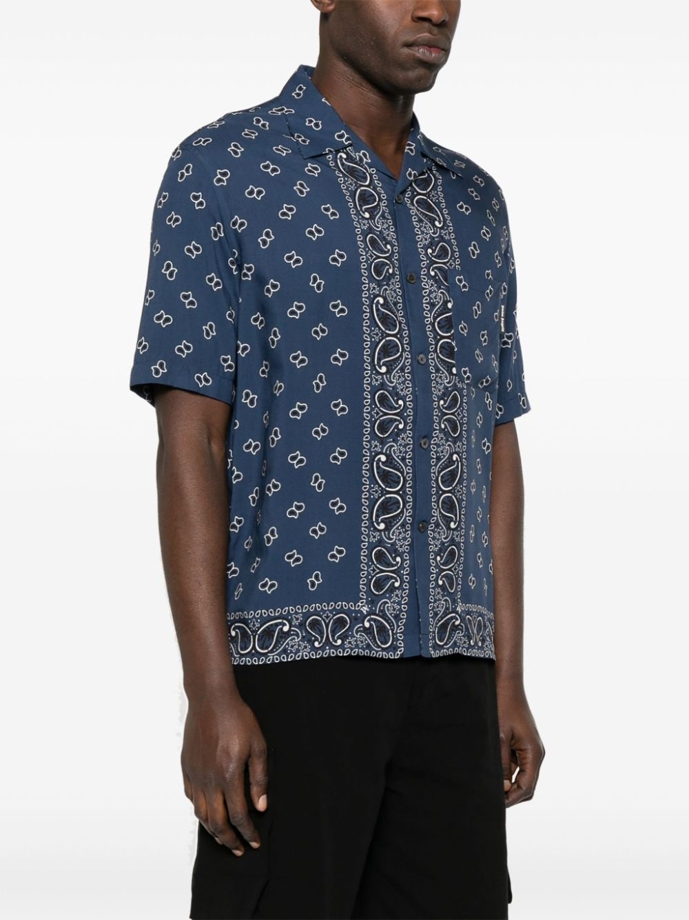 paisley-print bowling shirt - 3