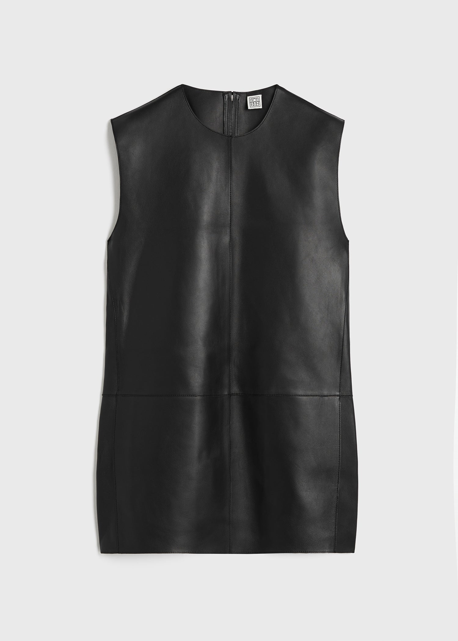 Double-faced leather top black - 1