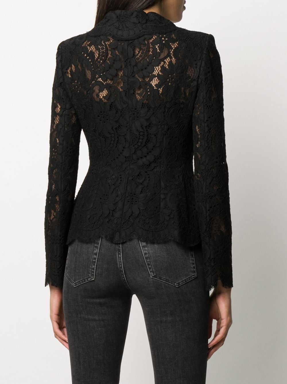 fitted lace shirt - 4