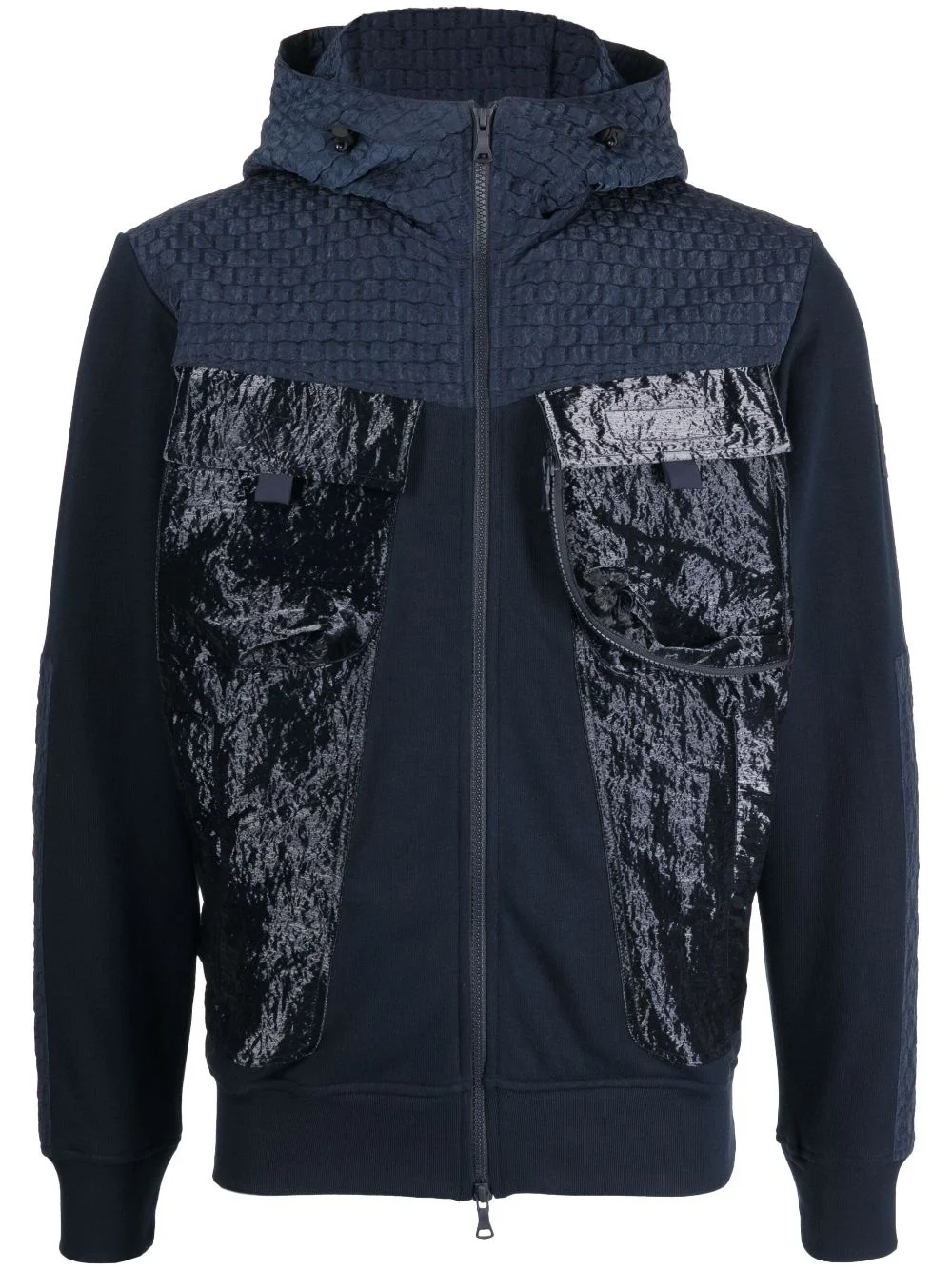 stand-up collar hooded jacket - 1