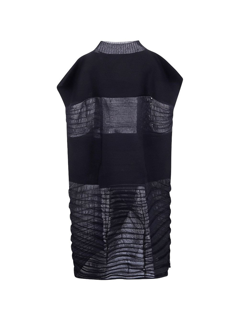 pleated high-neck dress 1
