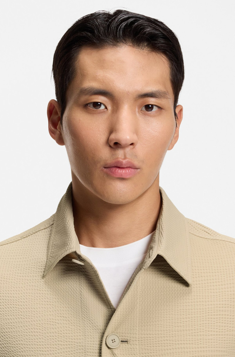 RELAXED-FIT OVERSHIRT IN STRETCH SEERSUCKER 5