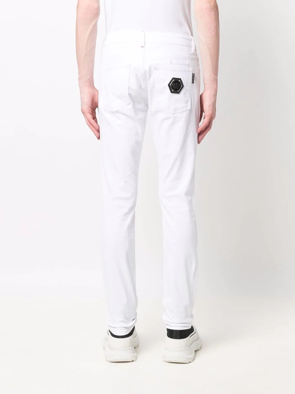 logo slim-fit jeans - 4