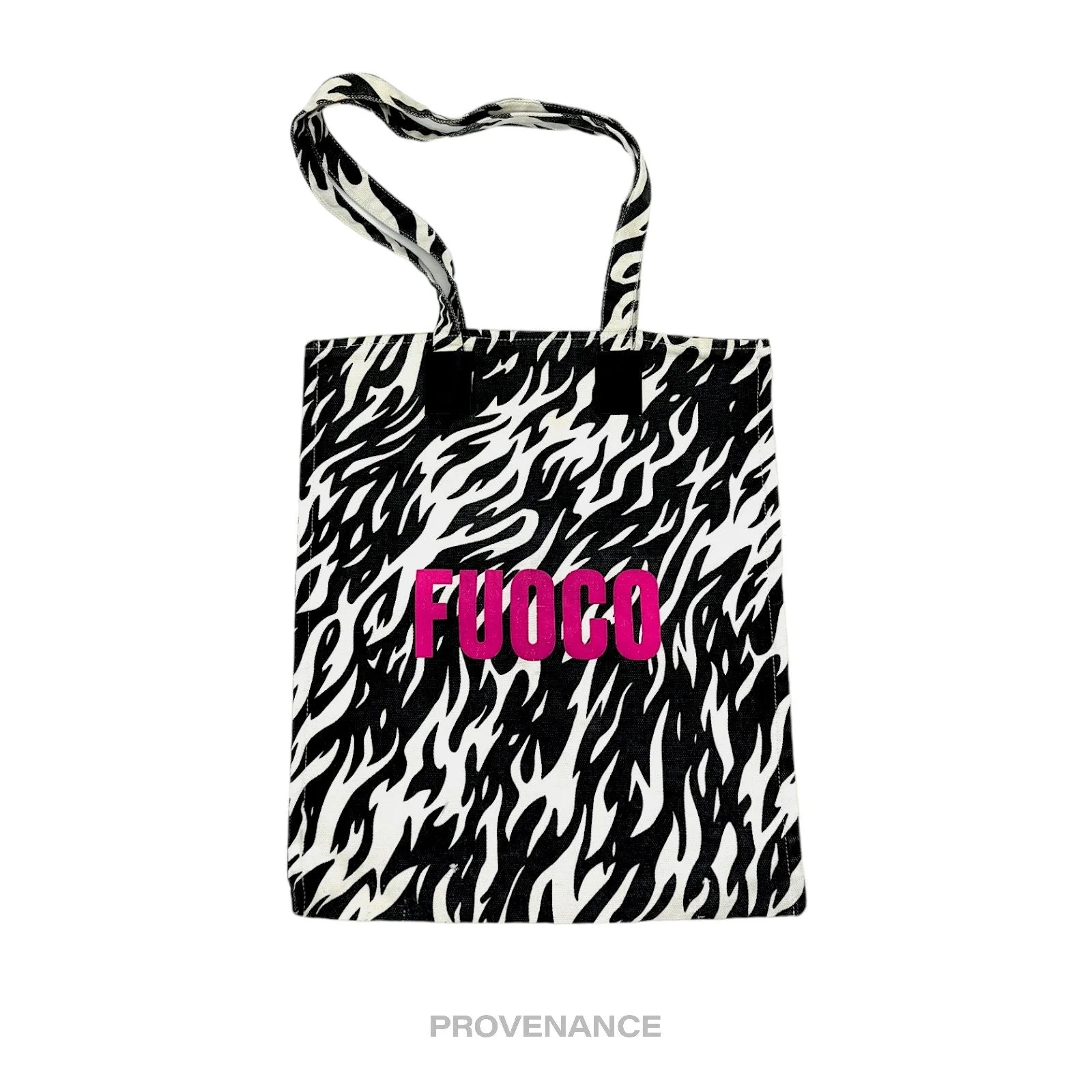 Gucci Garden FUOCO Zebra Cotton Tote Bag - Black/White - 1