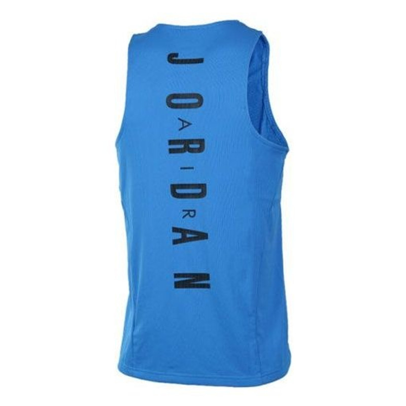 Jordan Men's Air Jordan Ultimate Flight Logo Printing Quick Dry Breathable Sports Blue Vest 842315-435 outlook