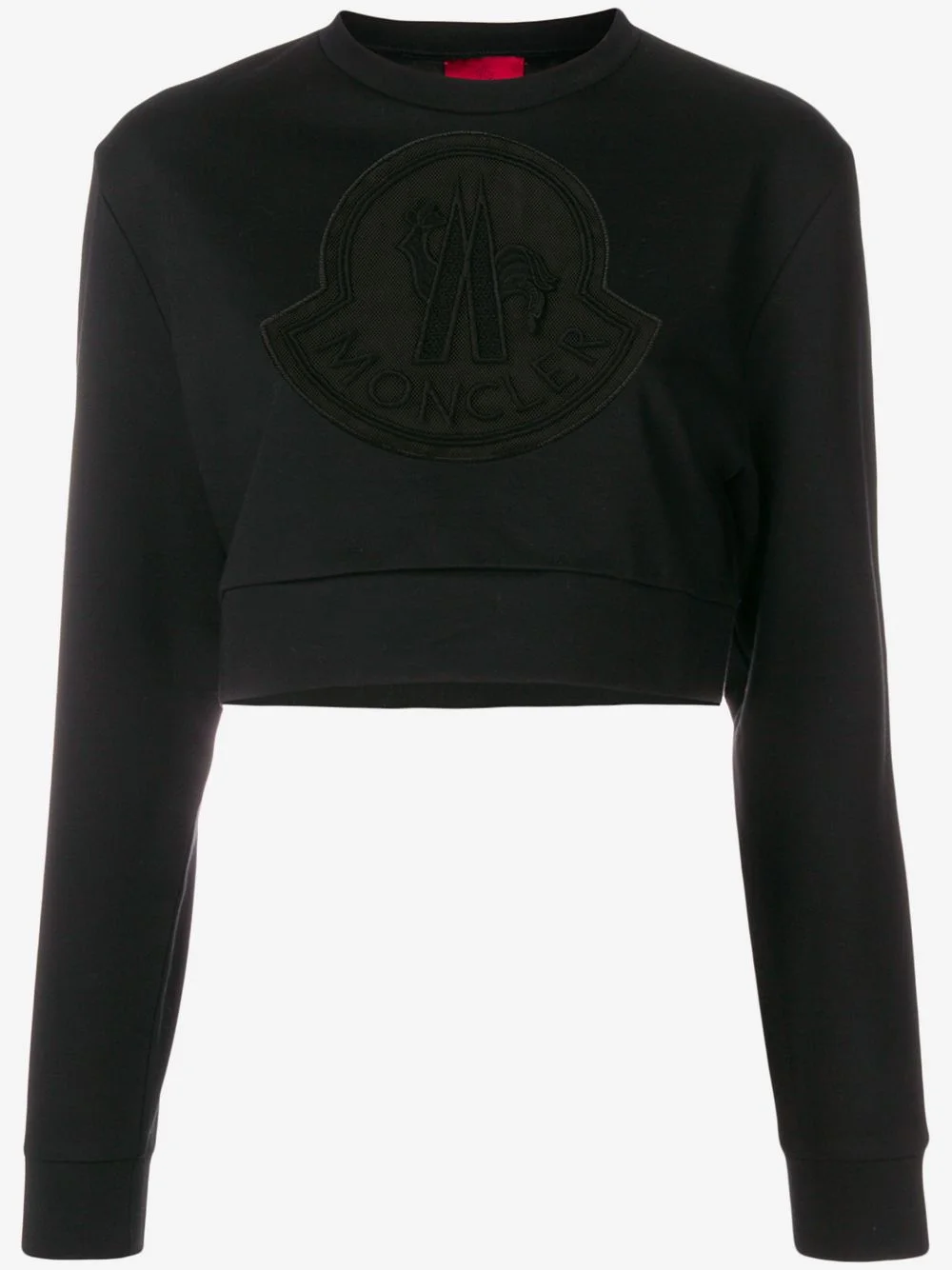 sheer logo patch sweatshirt - 1