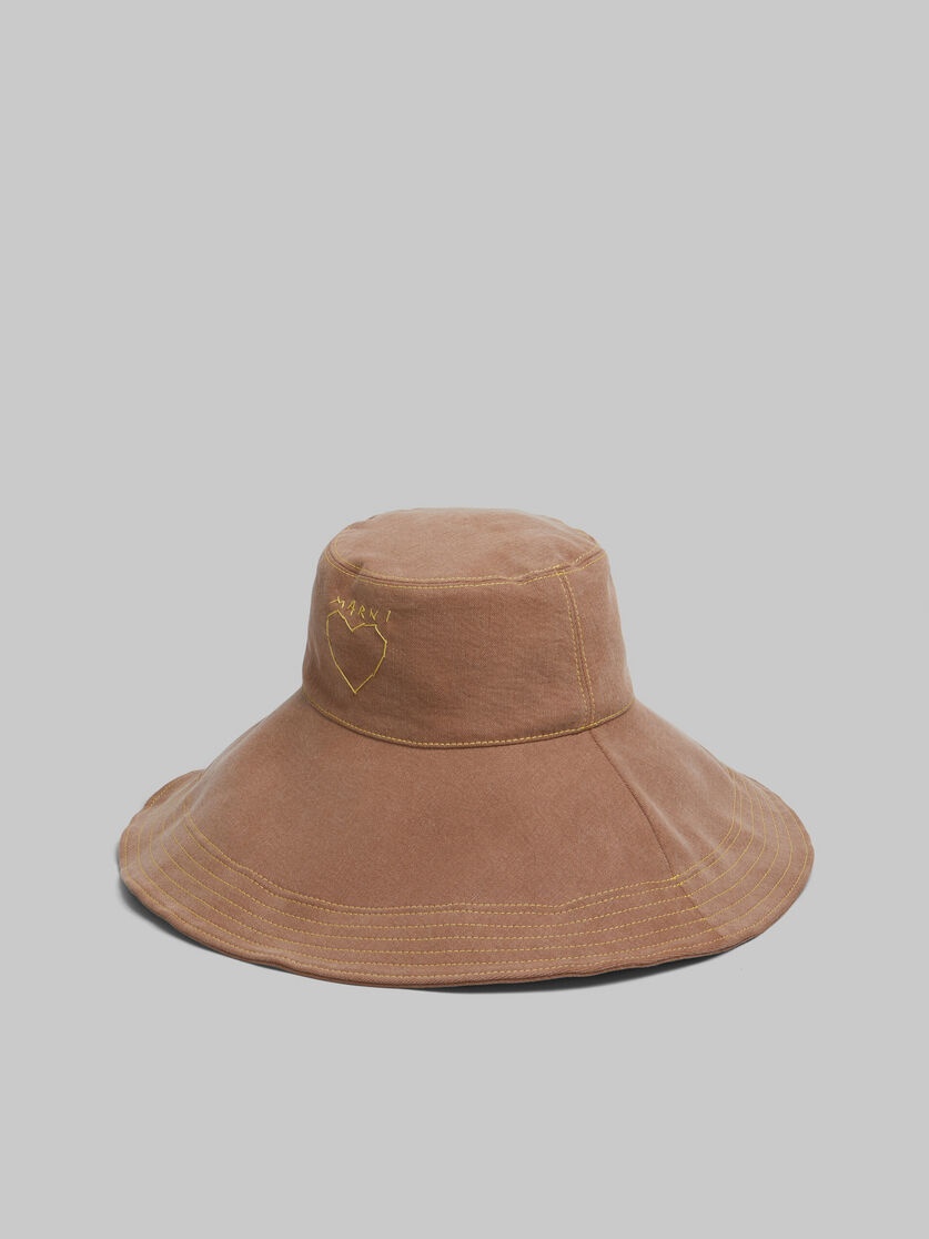 BROWN ORGANIC DENIM HAT - 3