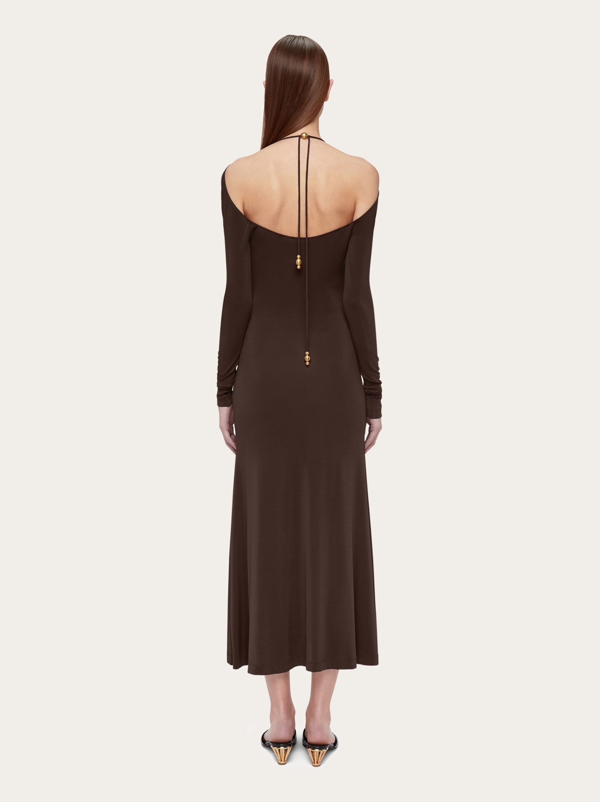 Long crepe dress - 4