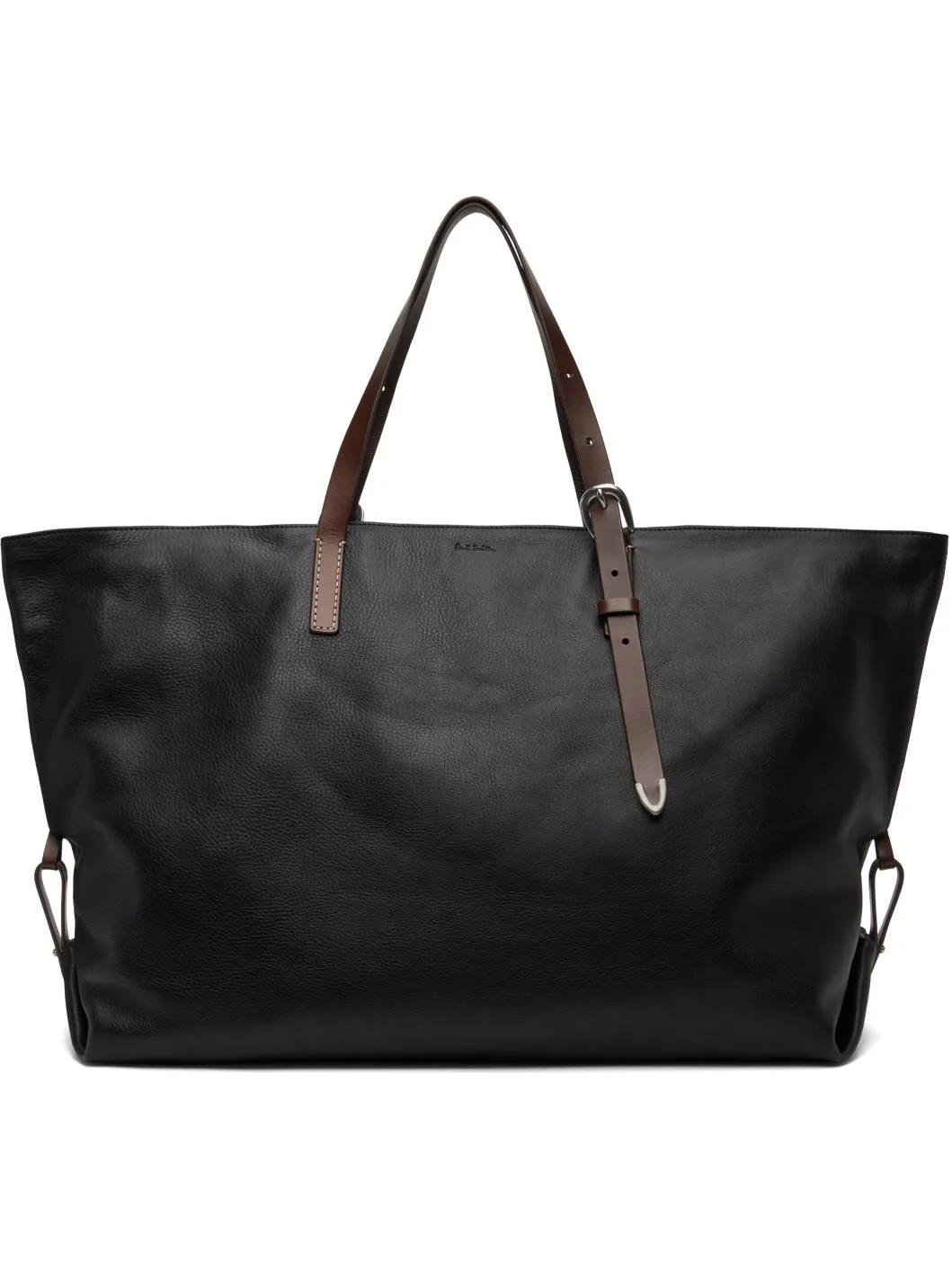 Black Leather Duffle Bag - 1