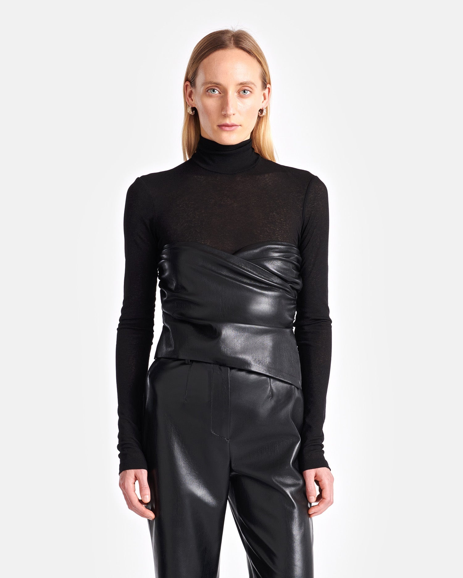 Mesh Jersey And Okobor™ Alt-Leather Top - 2