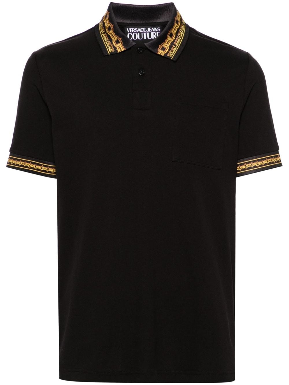 contrasting-trim piquÃ© polo shirt - 1