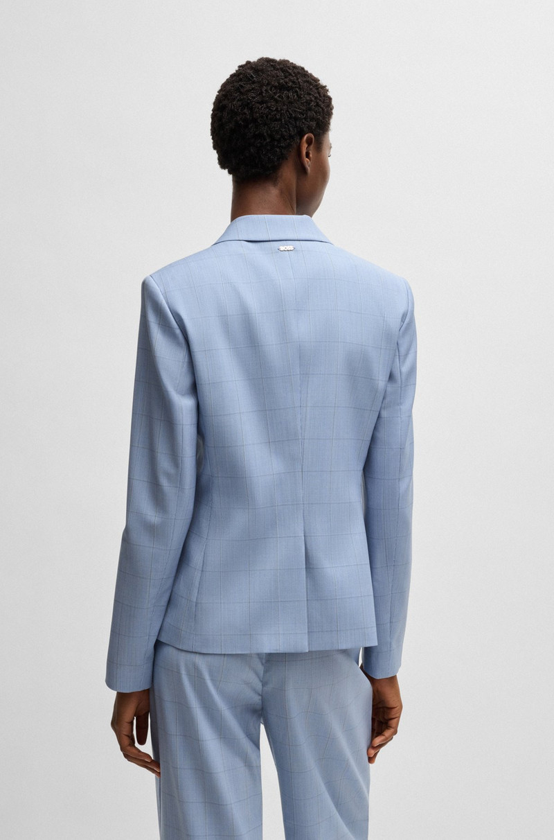 SLIM-FIT BLAZER IN CHECKED WOOL 4