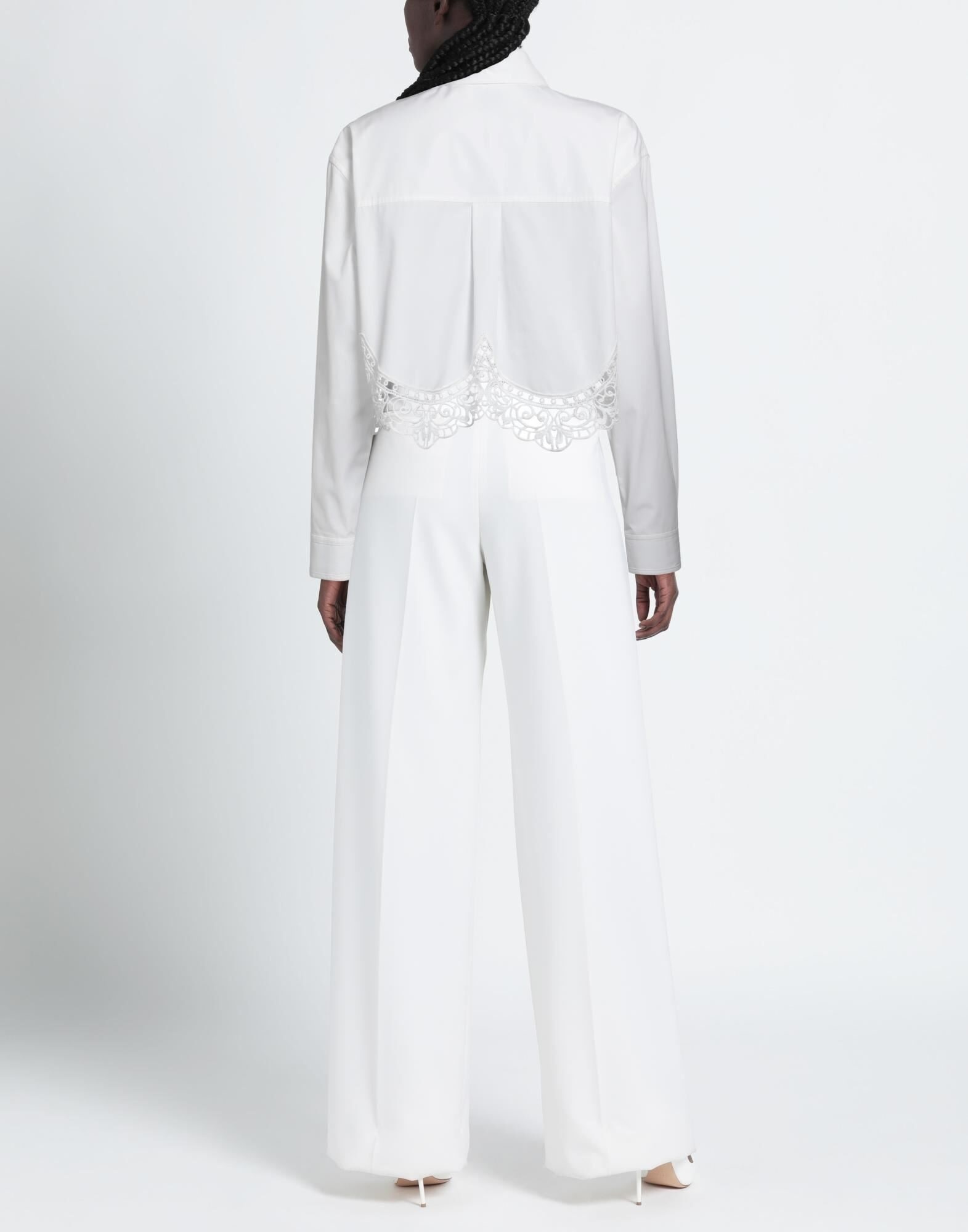 White Women's Lace Shirts & Blouses - 3