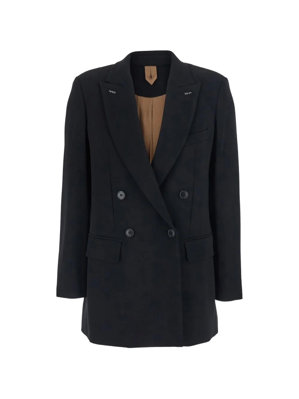 Mosso double-breasted contrast-stitch blazer - 1