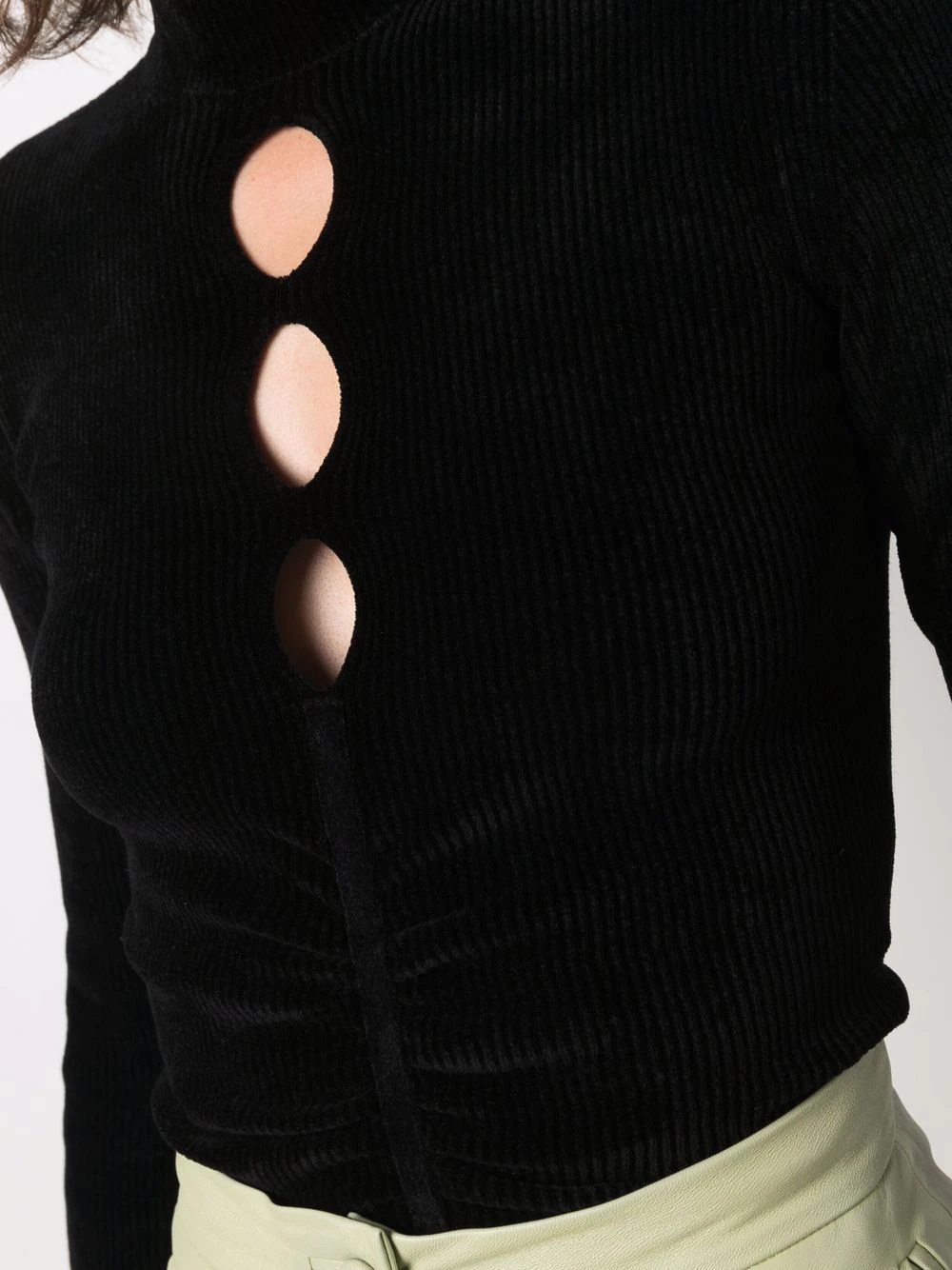 cut-out detail knitted top - 5