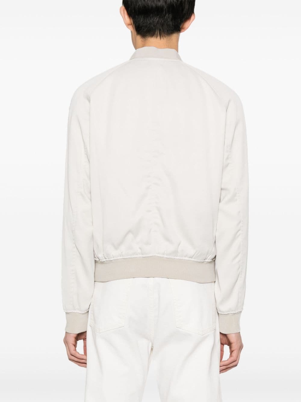 leather-trim bomber jacket - 4