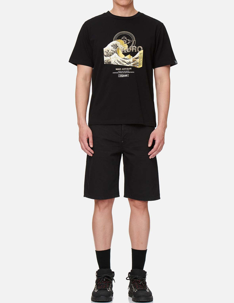 Hannya Skull Embroidered Denim Shorts 6