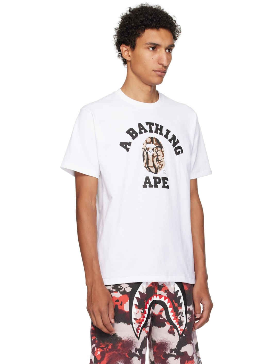 White Trial Camo College T-shirt - 2