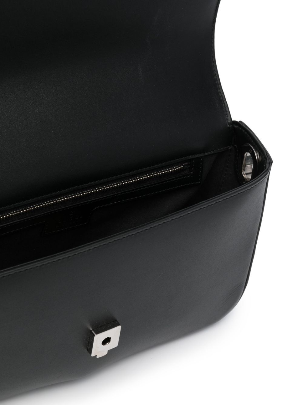 foldover-top leather shoulder bag - 7