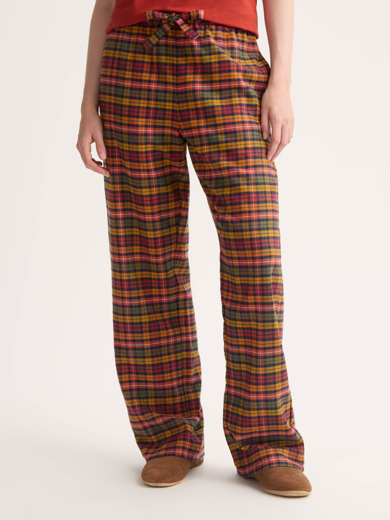 Kelburn Brushed Cotton Lounge Pants Multi Check 1