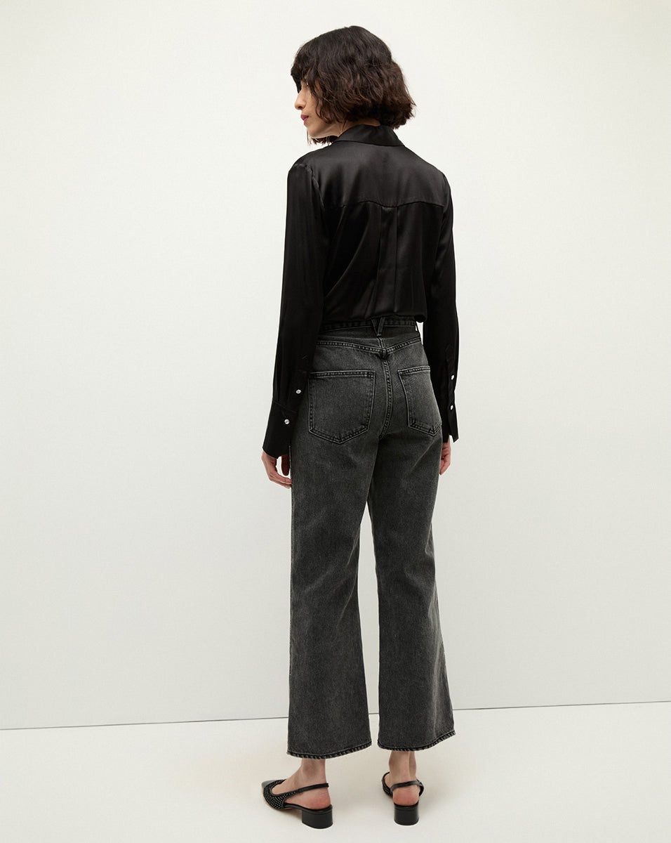 MONIQUE SILK BUTTON-DOWN SHIRT - 4