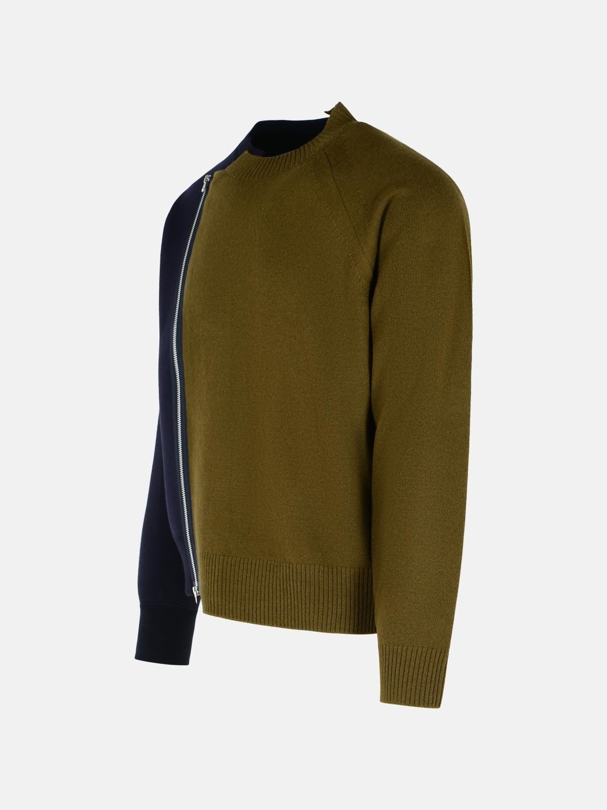 NAVY WOOL SWEATER - 2