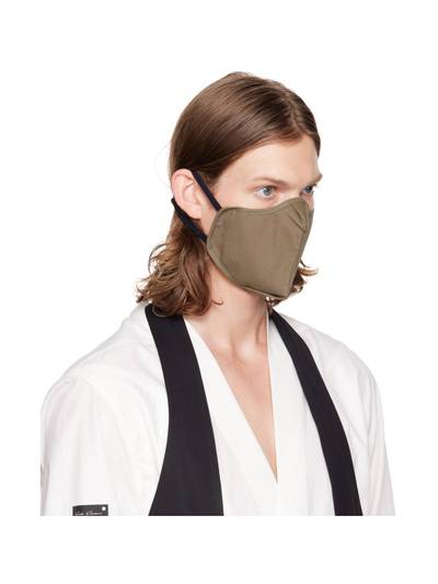 Rick Owens Taupe Embroidered Face Mask outlook