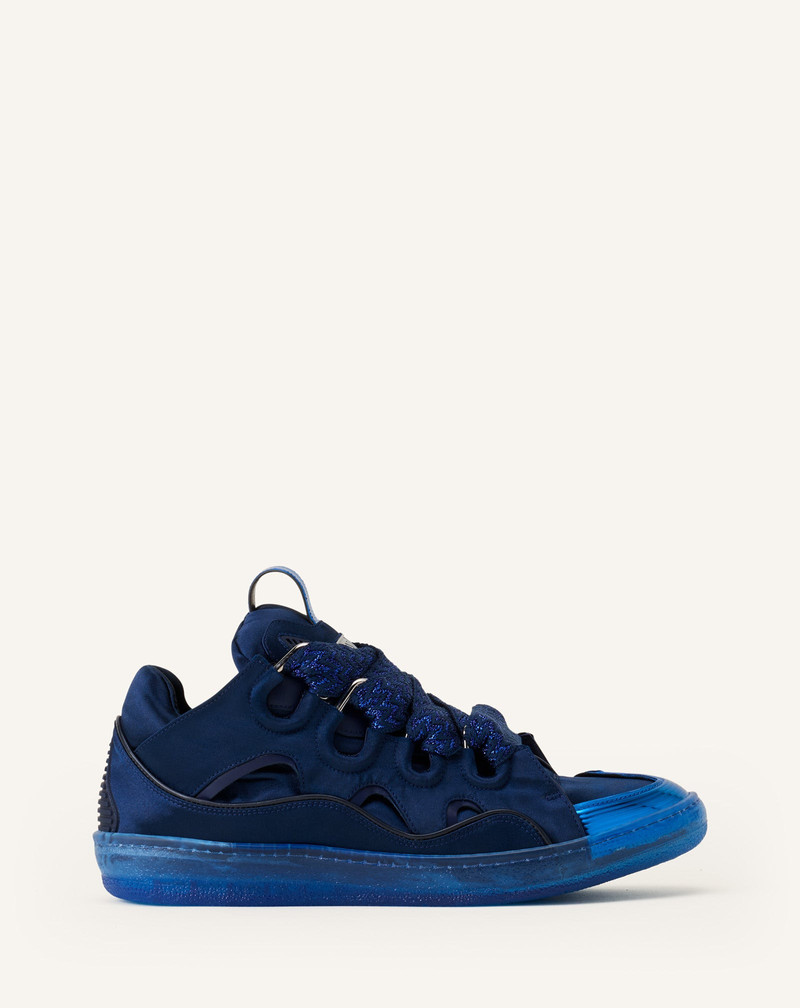 BLUE CURB SNEAKERS IN SATIN 1