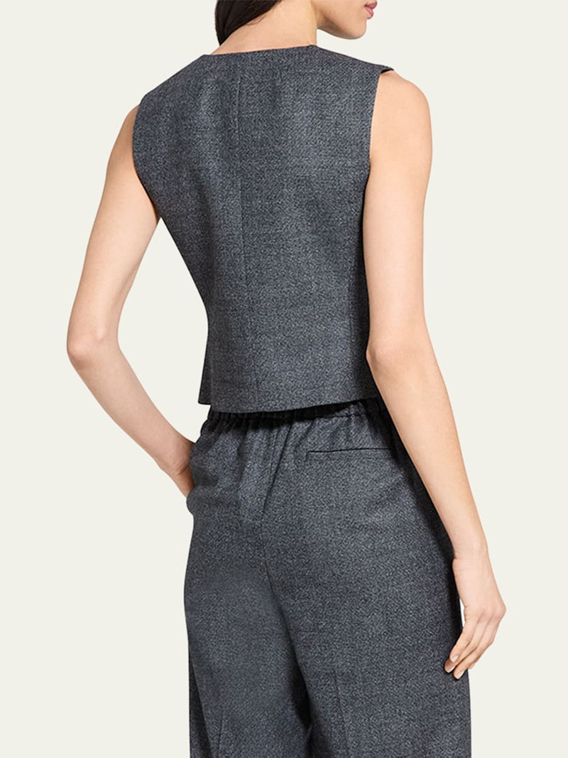 Theory Shrunken Wool Suiting Vest outlook