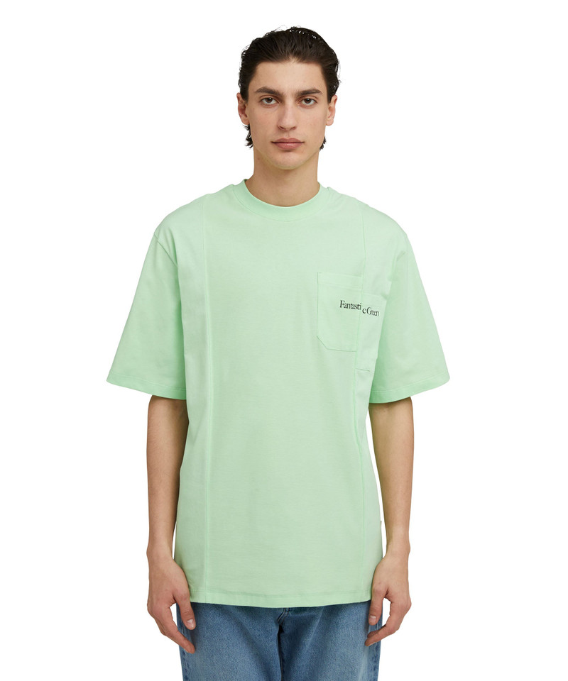 Organic cotton crewneck t-shirt from the MSGM Fantastic Green Capsule 1