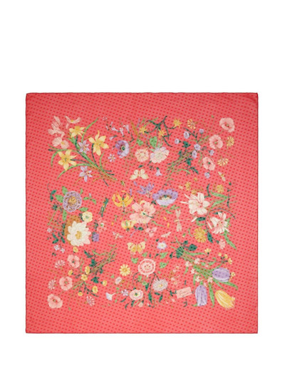 GUCCI Flora-print silk scarf outlook