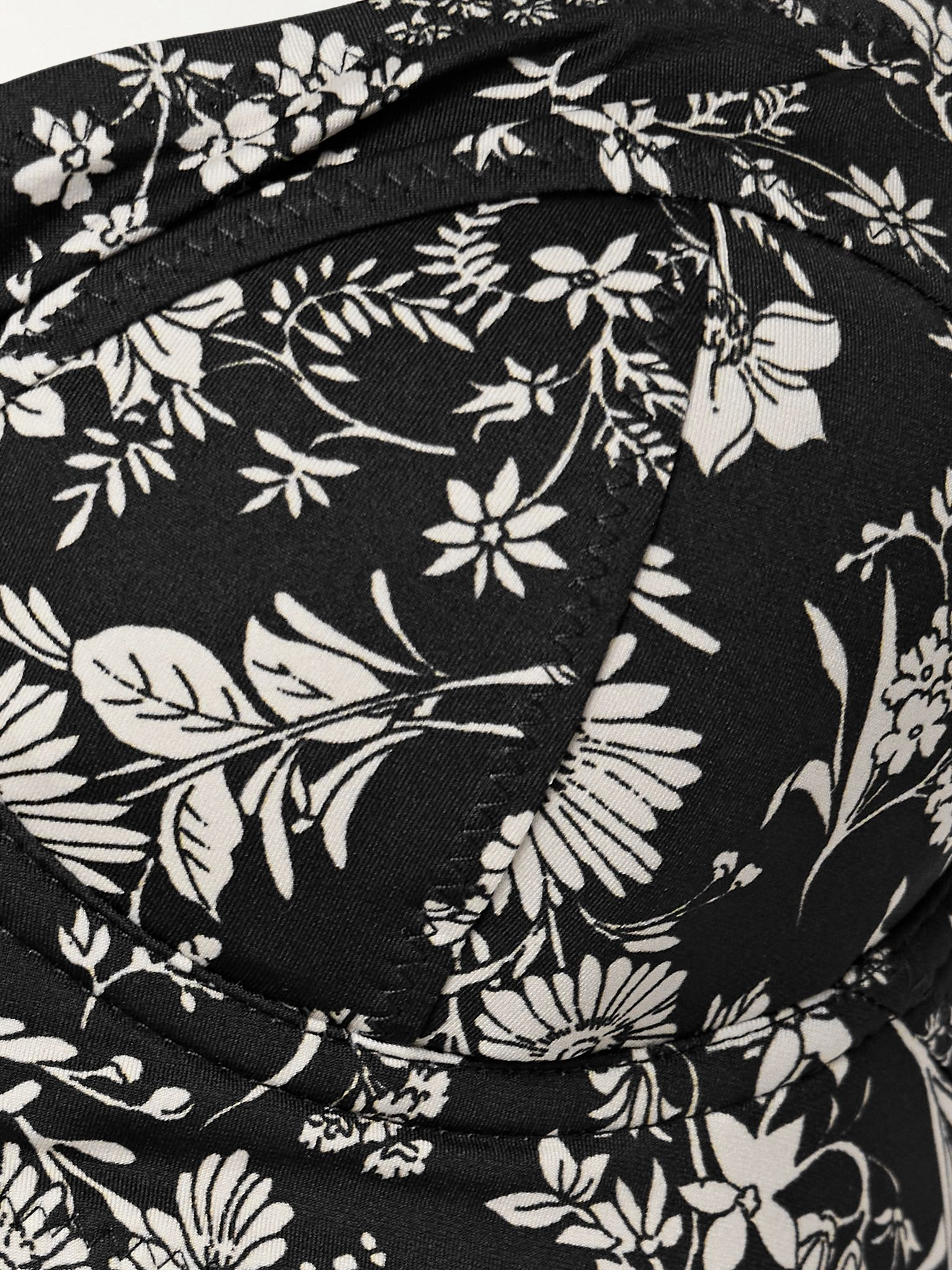 Zahara printed underwired balconette bikini top Black - 4