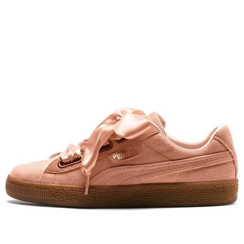 (WMNS) PUMA Basket Heart Corduroy 'Pink Brown' 366729-01 - 1