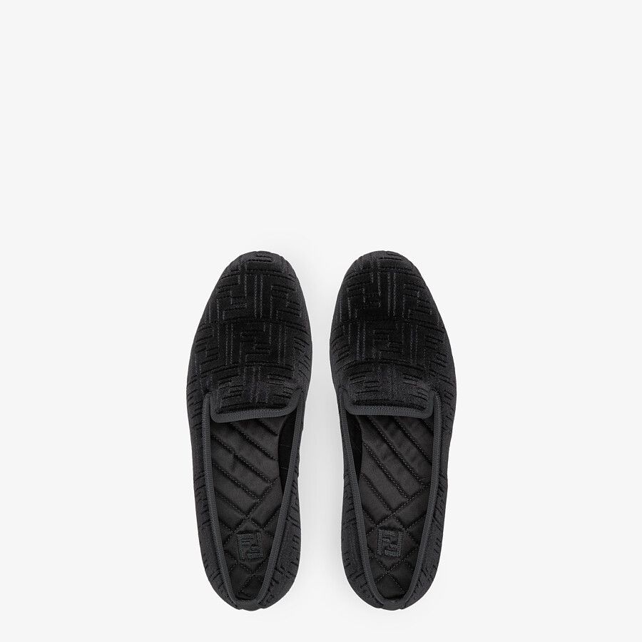 Black velvet slippers - 4