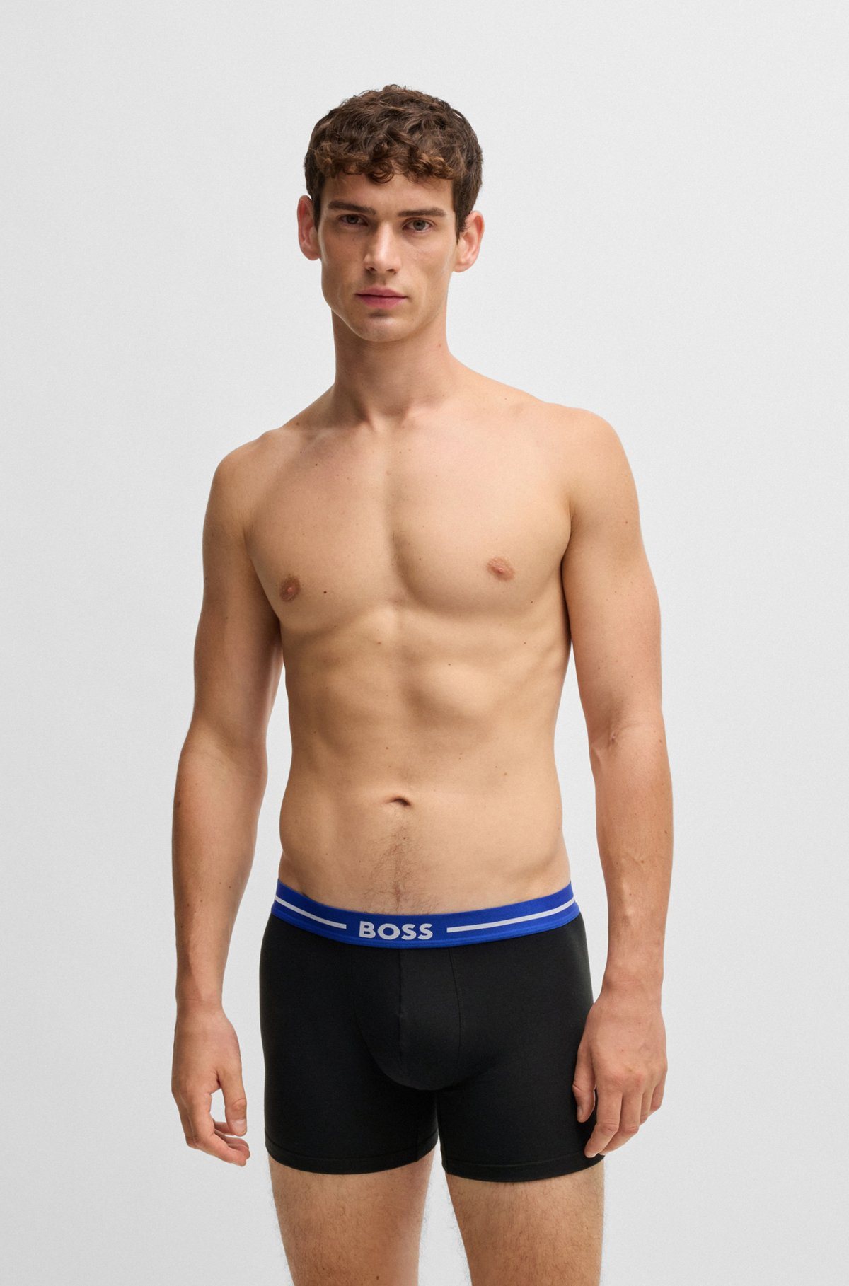 THREE-PACK OF BOXER BRIEFS WITH LOGO STRIPE WAISTBANDS - 6