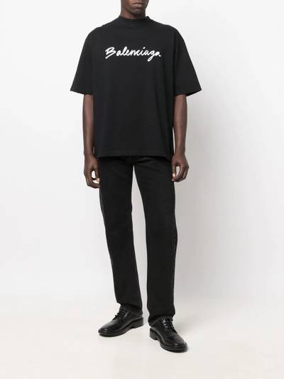 BALENCIAGA logo-print cotton T-shirt outlook