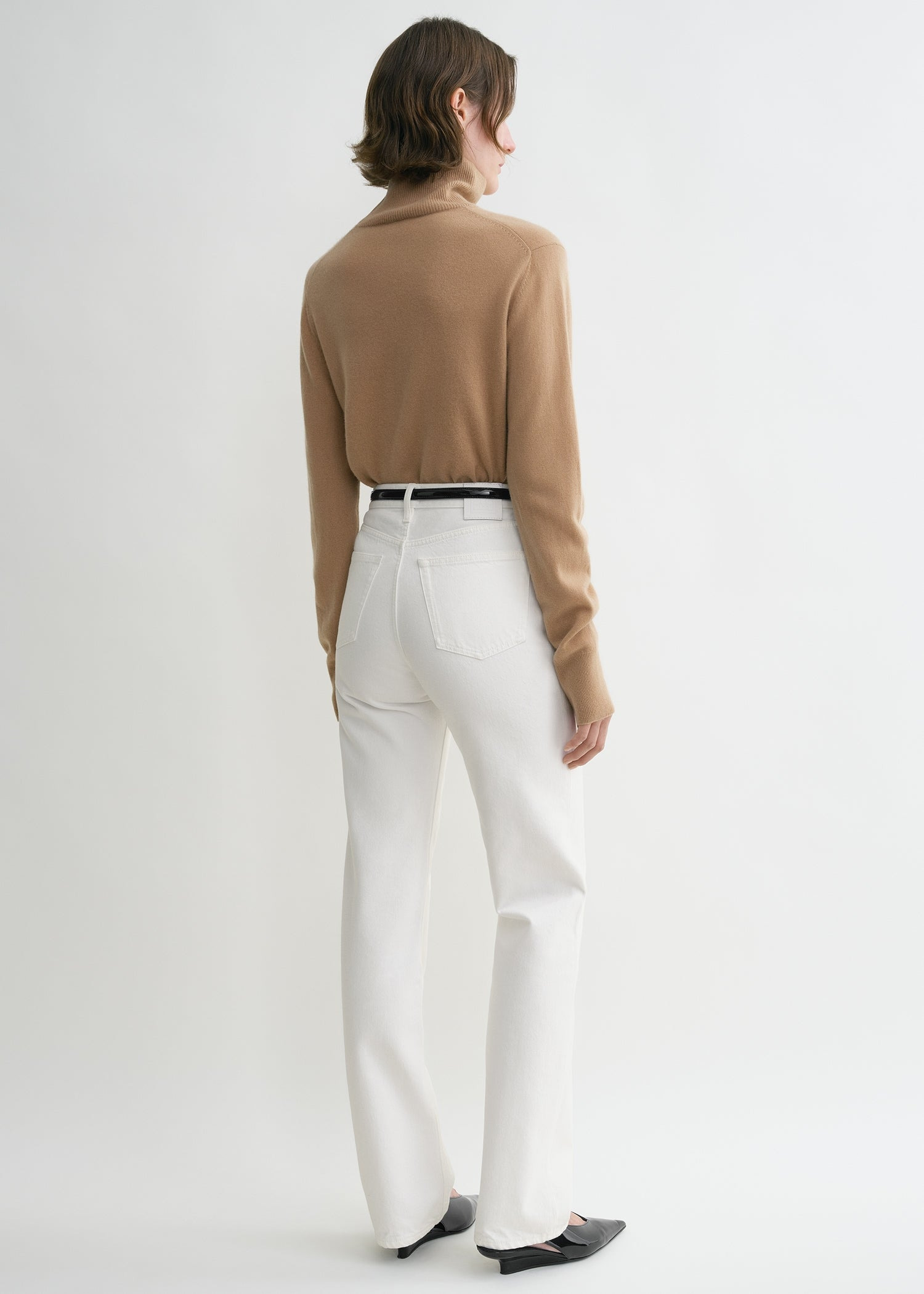 Classic cut denim full length off-white - 4