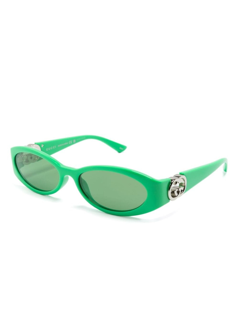 GUCCI Interlocking G oval-frame sunglasses outlook