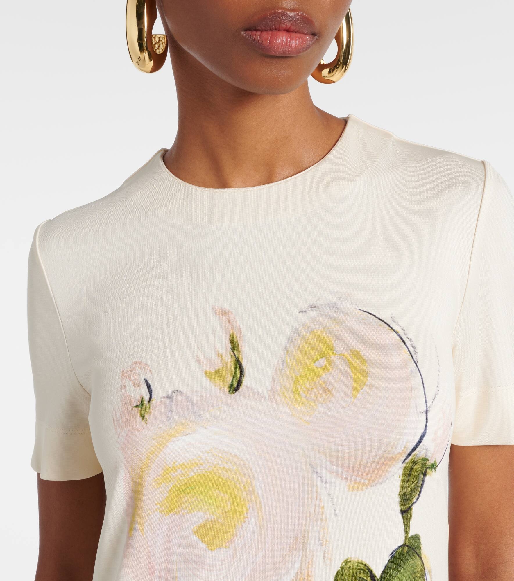 Painted Roses jersey maxi dress - 4
