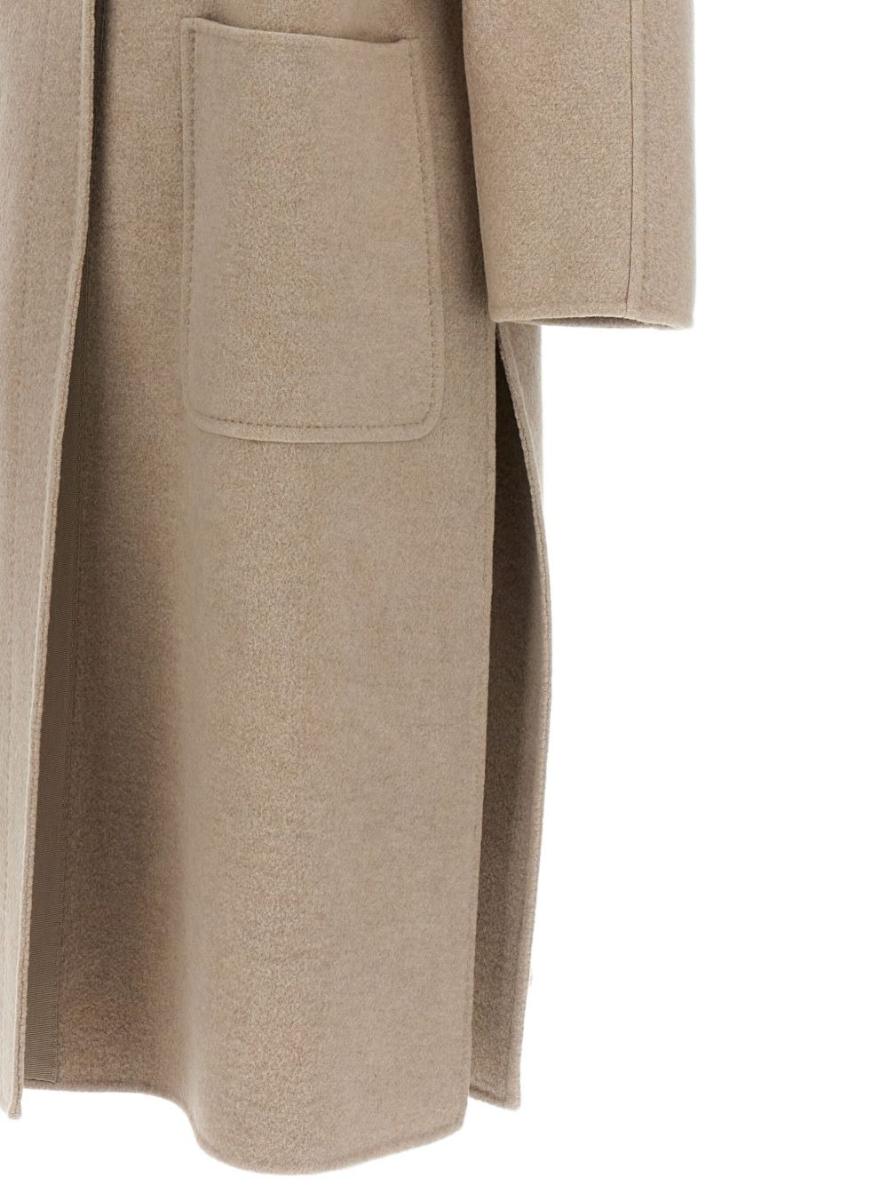 patch-pocket cashmere coat - 4