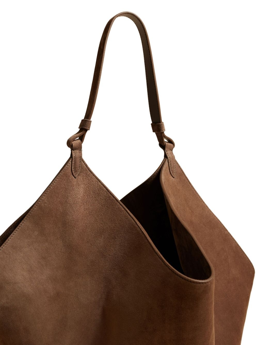 medium Lotus suede tote bag - 5